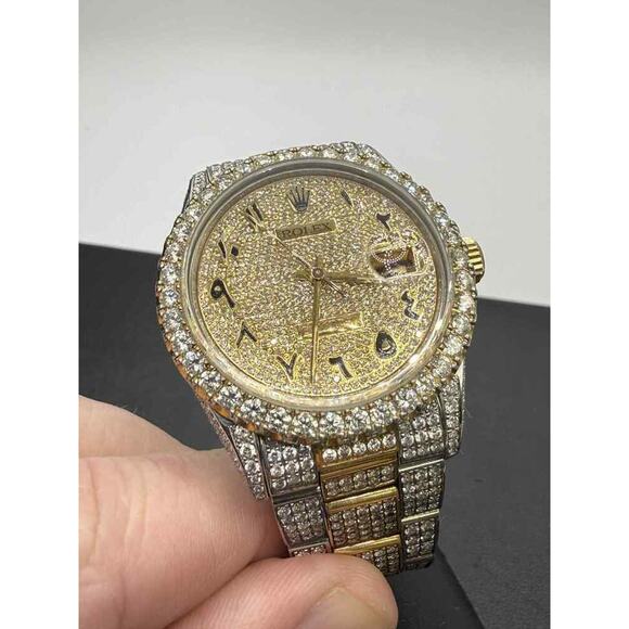 Rolex Datejust 16013 36mm 1982 Diamond Bezel Arabic Diamond Dial SPB-TS 353846 - Picture 7 of 11